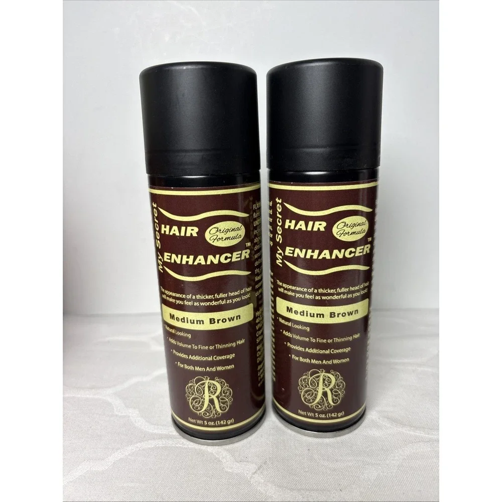 2 Can Lot My Secret Hair Enhancer Original Formula Medium Brown 5 Oz New